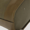 GUCCI Shoulder Bag Leather Khaki Gold Auth gh834-11