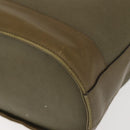 GUCCI Shoulder Bag Leather Khaki Gold Auth gh834-12