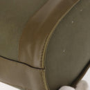 GUCCI Shoulder Bag Leather Khaki Gold Auth gh834-13