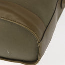 GUCCI Shoulder Bag Leather Khaki Gold Auth gh834-14