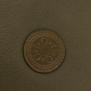 GUCCI Shoulder Bag Leather Khaki Gold Auth gh834-15