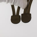 GUCCI Shoulder Bag Leather Khaki Gold Auth gh834-7