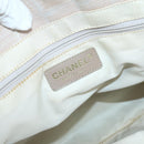 CHANEL New Travel Line Tote Bag Nylon Beige Gold CC Auth gh841-14