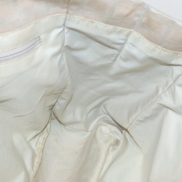 CHANEL New Travel Line Tote Bag Nylon Beige Gold CC Auth gh841