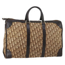 Christian Dior Trotter Canvas Boston Bag Brown Auth gh842-1