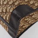 Christian Dior Trotter Canvas Boston Bag Brown Auth gh842-14