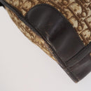 Christian Dior Trotter Canvas Boston Bag Brown Auth gh842-9