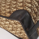 Christian Dior Trotter Canvas Boston Bag Brown Auth gh842-16