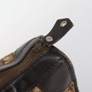 Christian Dior Trotter Canvas Boston Bag Brown Auth gh842-10