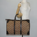 Christian Dior Trotter Canvas Boston Bag Brown Auth gh842-19