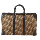 Christian Dior Trotter Canvas Boston Bag Brown Auth gh842-2