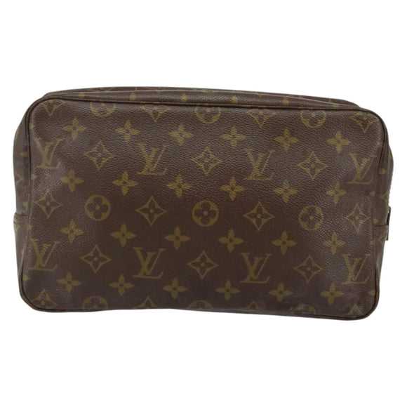 LOUIS VUITTON Monogram Trousse Toilette 28 Clutch Bag Vintage M47522 Auth gh846