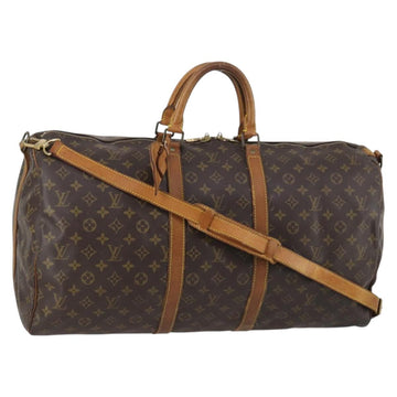 LOUIS VUITTON Monogram Keepall Bandouliere 55 Boston Bag M41414 LV Auth gh851