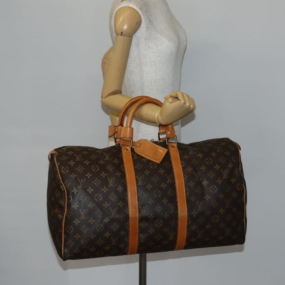 LOUIS VUITTON Monogram Keepall 50 Boston Bag M41426 LV Auth gh855