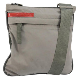 PRADA Sports Shoulder Bag Nylon Gray CC Auth gh866