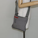 PRADA Sports Shoulder Bag Nylon Gray CC Auth gh866-23