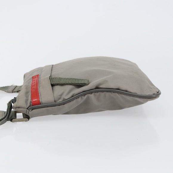 PRADA Sports Shoulder Bag Nylon Gray CC Auth gh866