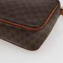 CELINE Macadam Canvas Shoulder Bag PVC Leather Brown Gold Auth gh867-12