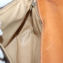 CELINE Macadam Canvas Shoulder Bag PVC Leather Brown Gold Auth gh867-19