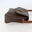 CELINE Macadam Canvas Shoulder Bag PVC Leather Brown Gold Auth gh867-5