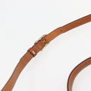 CELINE Macadam Canvas Shoulder Bag PVC Leather Brown Gold Auth gh867-8