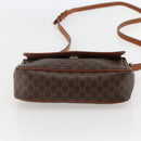 CELINE Macadam Canvas Shoulder Bag PVC Leather Brown Gold Auth gh867-9