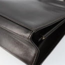 FENDI Hand Bag Leather Brown Gold Auth gh869-9