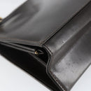 FENDI Hand Bag Leather Brown Gold Auth gh869-16