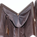 FENDI Hand Bag Leather Brown Gold Auth gh869-19