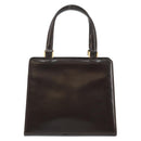 FENDI Hand Bag Leather Brown Gold Auth gh869-13