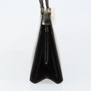 FENDI Hand Bag Leather Brown Gold Auth gh869-4