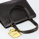 FENDI Hand Bag Leather Brown Gold Auth gh869-6