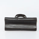 FENDI Hand Bag Leather Brown Gold Auth gh869-5