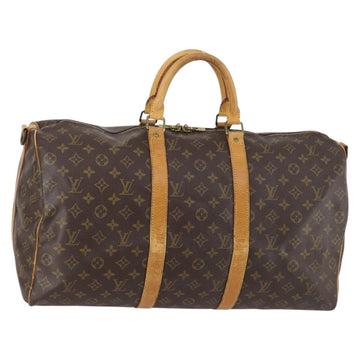 LOUIS VUITTON Monogram Keepall Bandouliere 50 Boston Bag M41416 LV Auth gh873