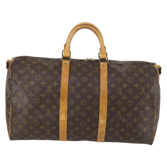LOUIS VUITTON Monogram Keepall Bandouliere 50 Boston Bag M41416 LV Auth gh873