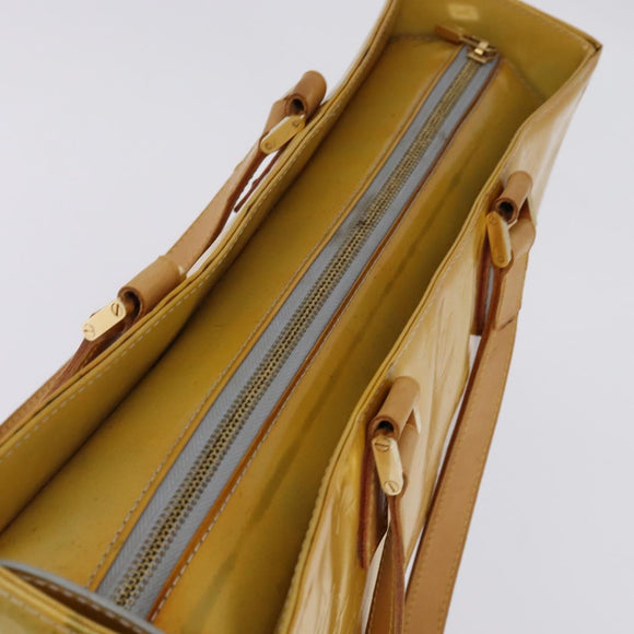 LOUIS VUITTON Monogram Vernis Columbus Tote Bag Gris M91028 LV Auth gh879