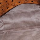 MCM Logogram Vicetos Tote Bag PVC Leather Brown Gold Auth gh881-10