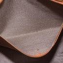 MCM Logogram Vicetos Tote Bag PVC Leer Bruin Goud Auth gh881-11