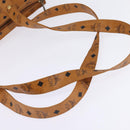 MCM Logogram Vicetos Tote Bag PVC Leather Brown Gold Auth gh881-7
