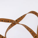 MCM Logogram Vicetos Tote Bag PVC Leather Brown Gold Auth gh881-8