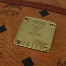 MCM Logogram Vicetos Boston Bag PVC Leather Brown Gold Auth gh882-16