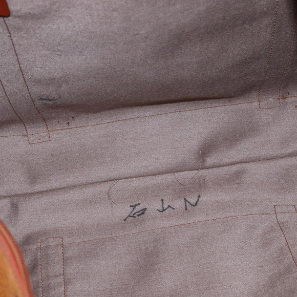 MCM Logogram Vicetos Boston Bag PVC Leather Brown Gold Auth gh882