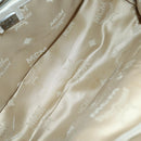 MCM Vicetos Logogram Backpack PVC Leather White Silver Auth gh883-11