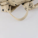 MCM Vicetos Logogram Backpack PVC Leather White Silver Auth gh883-14