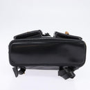 GUCCI Bamboo Backpack Leather Navy Gold 003 2058 0016 Auth gh884-5