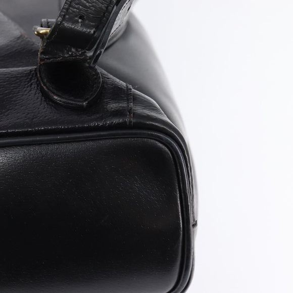 GUCCI Bamboo Backpack Leather Navy Gold 003 2058 0016 Auth gh884