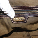 FENDI Zucca Canvas Hand Bag 2way Black Brown Auth gh886-22