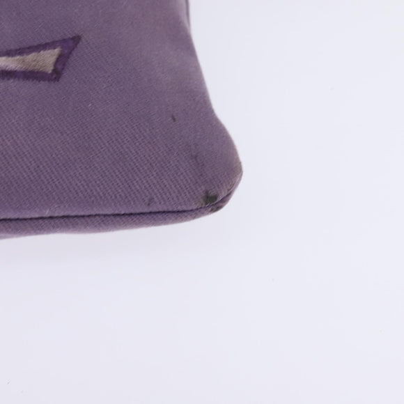 SAINT LAURENT Kahala Schultertasche Canvas Lila Silber Auth gh889