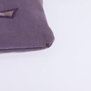 SAINT LAURENT Kahala Shoulder Bag Canvas Purple Silver Auth gh889-14