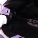 SAINT LAURENT Kahala Schultertasche Canvas Lila Silber Auth gh889-17